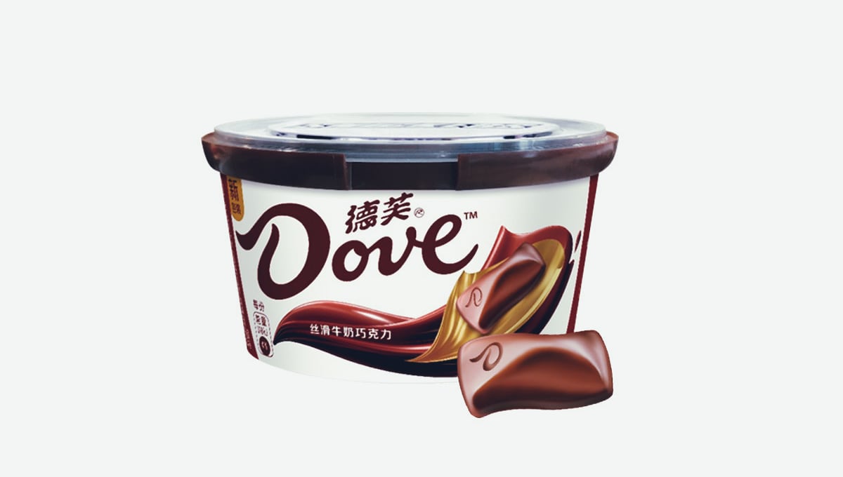 Dove德芙丝滑牛奶巧克力112g×1碗（内含8小块）休闲小零食糖果
