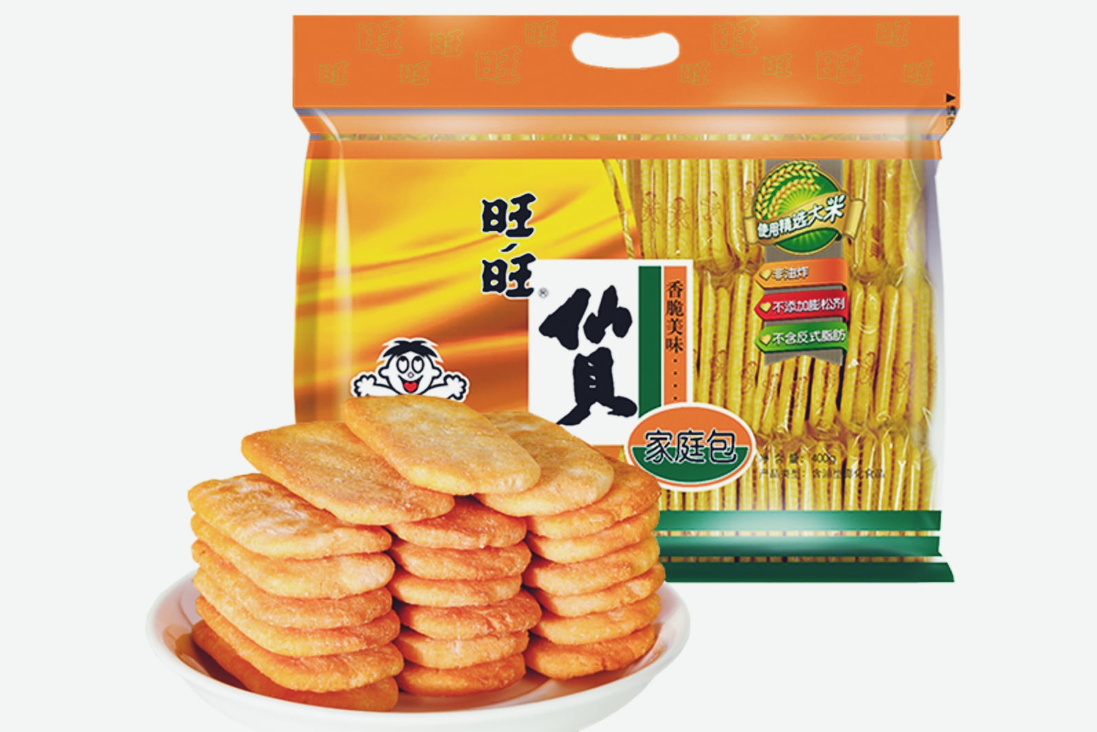 旺旺仙贝膨化零食400g 休闲饼干儿童小吃下午茶